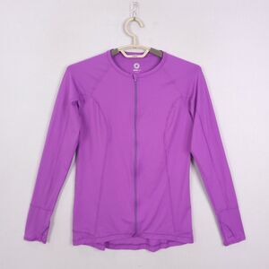 Bloq UV Top Shirt Women Purple Size M Long Sleeve Full Zip Activewear Thumbhole